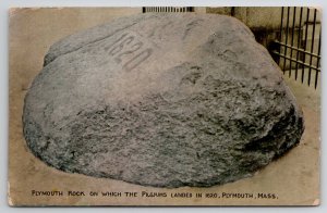 Plymouth Rock Massachusetts 1917 to Malden MA Postcard J28