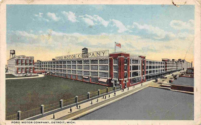 Ford Motor Company Detroit Michigan 1920spostcard