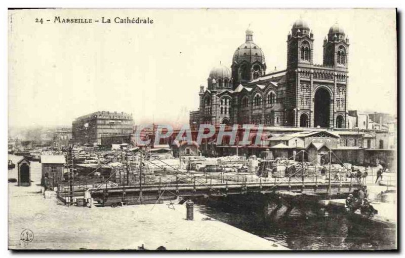 Old Postcard Marseille The Cathedral