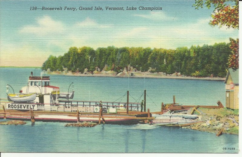 Grand Isle, Vermont, Roosevelt Ferry, Lake Champlain