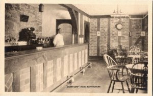 RPPC The Cedar Bar, Hotel Bermudiana Bermuda Vintage Postcard D31