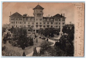 1907 Windsor Hotel Building Front View Jacksonville Florida FL Antique Postcard