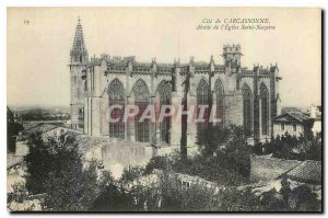 Old Postcard Cite Carcassonne Apse of the Church of St. Nazaire