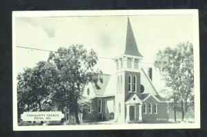 EDINA MISSOURI COMMUNITY CHURCH VINTAGE POSTCARD MO.