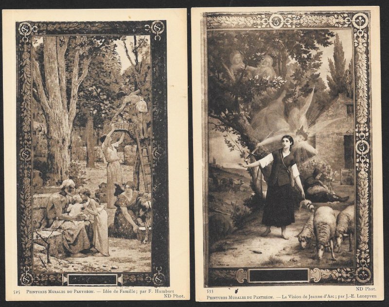 FRANCE 30 cards: Various Art Images from the Pantheon Paris France Unused c1910s