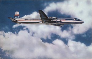 North American Airlines Douglas DC-6B Airliner Jet Airplane Vintage Postcard