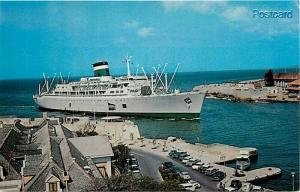 Netherlands, Curacao, West Indies, Harbor Entrance, Grace Lines Santa Steamer