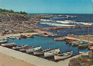 B109393 Denmark Bornholm Vigehavn Svaneke Harbour Boats