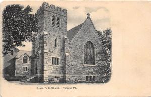 B34/ Ridgway Pennsylvania Pa Postcard c1910 Grace P.E. Church