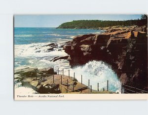 Postcard Thunder Hole, Acadia National Park, Bar Harbor, Maine