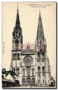 Chartres Old Postcard The cathedral