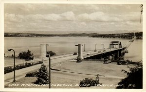 PC CPA US, WA, SEATTLE, LAKE WASHINGTON BRIDGE, REAL PHOTO POSTCARD (b6937)