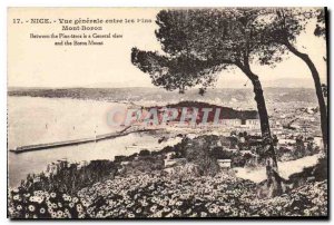 Nice Old Postcard General view between Mont Boron Pins