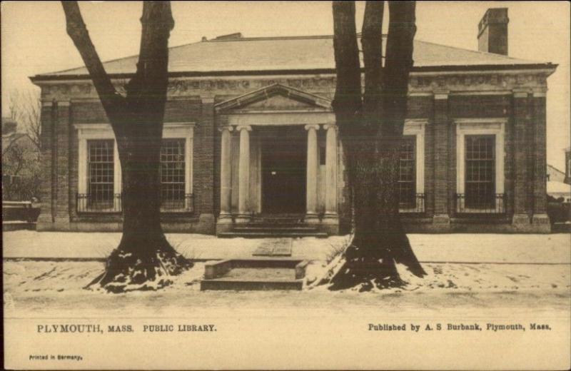 Plymouth MA Library TUCK 2109 c1905 Postcard rpx