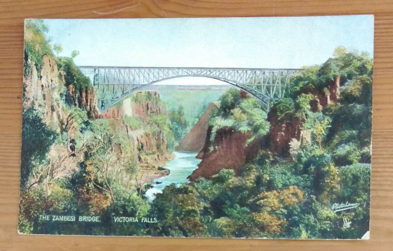  The Zambesi Bridge Victoria Falls  Zimbabwe Vintage Postcard (N1B)