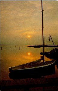 Delaware Greetings From The Delaware Coast Quiet Harbor At Sunset