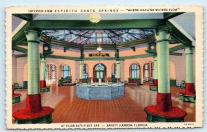 2 Postcards SAFETY HARBOR, Florida FL~ Sanatorium & ESPIRITU SANTO SPRINGS 1930s