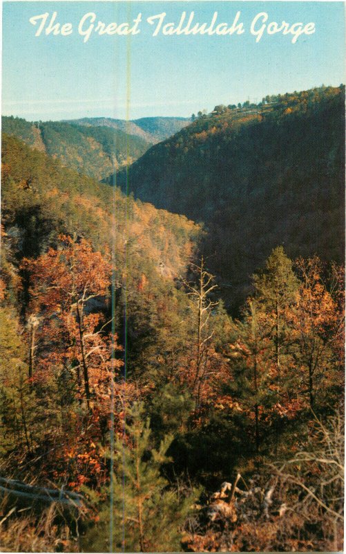 Postcard Tallulah Gorge Northeast Georgia