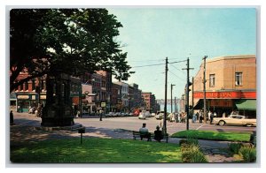 King Street View St John New Brunswick Canada UNP Chrome Postcard S15