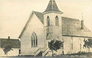 KS, Belpre, Kansas, Baptist Church, RPPC