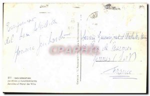 Postcard Old San Sebastian Jardines