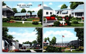 MILWAUKEE, Wisconsin WI ~ Roadside Motel BLUE & WHITE TOURIST COURT  Postcard