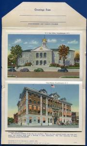 Poughkeepsie Vassar College New York ny souvenir Postcard Folder foldout