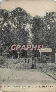 Old Postcard Villeneuve Saint Georges Avenue de l'Hotel de Ville