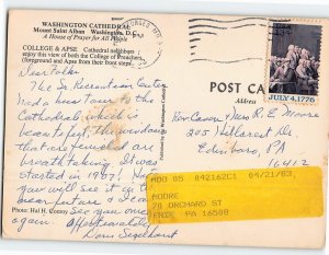 Postcard College & Apse, Washington Cathedral, Mount St. Alban, Washington, D.C.