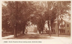 Holbrook MA North Franklin Street Looking South Underwood & Underwood RPPC