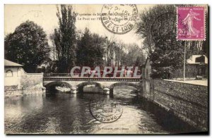 Old Postcard Stationery Sorel Moussel Bridge on Eure View from the factory