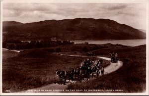 Scotland The Four In Hand Coaches On The Road To Inversnaid Loch Lomond 09.95