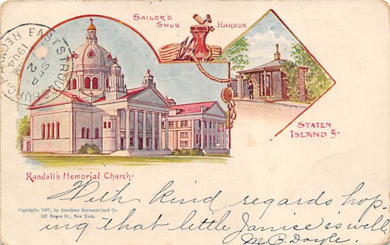 Randall's Memorial Church New York, USA Patriographic 1904 a lot of corner wear