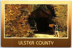 Postcard - Small Covered Bridge Crossing the Dry Brook, Ulster County - New York