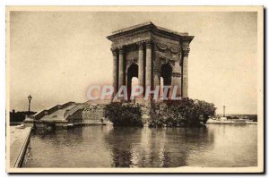 Postcard Old Garden in Montpellier Peyrou the water Chateau