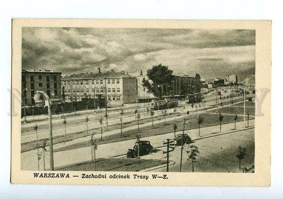 129795 WARSZAWA Poland WARSAW Route Trasa W-Z & TRAMS Vintage