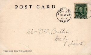 Postcard Coe College Cedar Rapids Iowa IA 1905