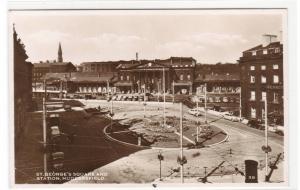 St George's Square Huddersfield Yorkshire UK RPPC Real Photo postcard