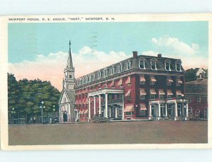 W-border HOTEL SCENE Newport - Near Lebanon & Concord New Hampshire NH AE1979