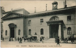 CPA PARIS 9e - Église St-Louis d'Antin - Lycée Condorcet (55680)