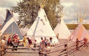 PORTLAND, OR Oregon  CENTENNIAL EXPOSITION~Indian Village  TEPEES  1959 Postcard