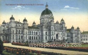 Parliament Buildings Victoria British Columbia, Canada 1936 Missing Stamp 