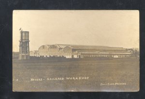 REAL PHOTO PHOTOGRAPH NEVERS RAILROAD WORKSHOP PIERRE PREMERY PICTURE