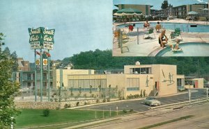 Vintage Postcard South Gate Motor Hotel Guest Rooms Pools Arlington Virginia VA