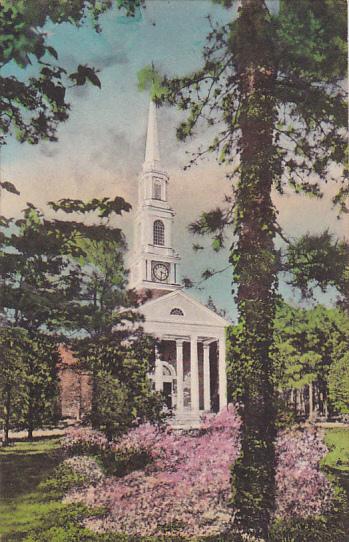 North Carolina Pinehurst The Village Chapel Handcolored Albertype