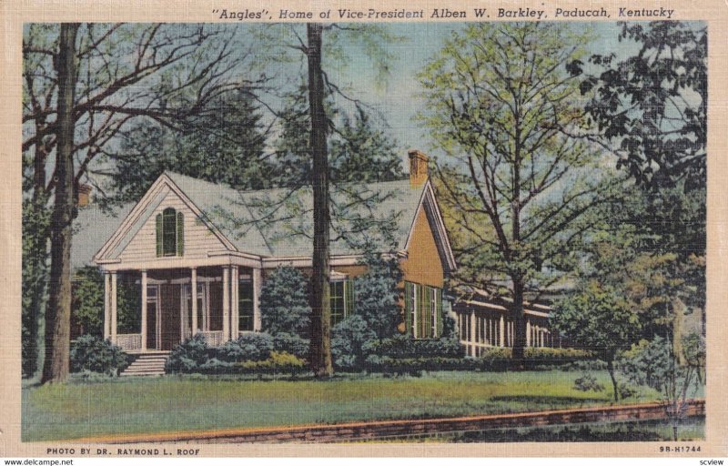 PADUCAH, Kentucky, 1930-1940s; Angels Home Of Vice-President Alben W. Barkley