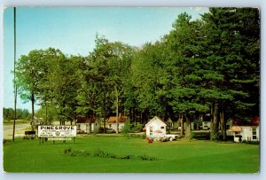 1960 Ottawa New York NY Vintage Postcard Pinegrove Motor Court Highway Building