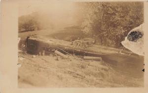 C77/ Real Photo RPPC Postcard c1910 Train Wreck Disaster 1