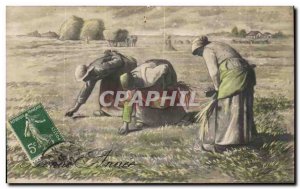 Old Postcard Peasants Gleaners