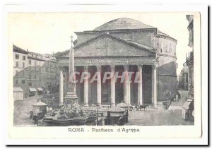 Italy Roma italia Old Postcard Pantheon d & # 39Agrippa